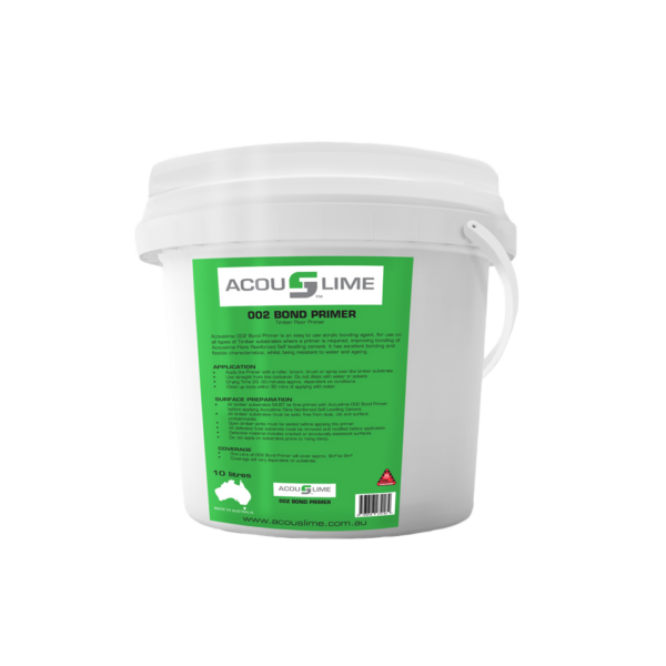 Acouslime bond primer 002. Timber floor primer. 10 litre tub.